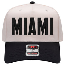 Load image into Gallery viewer, Miami Two-Tone 3D Puff Simulated Chain Stitch Baseball Style Snapback
