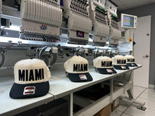 Load image into Gallery viewer, Miami Two-Tone 3D Puff Simulated Chain Stitch Baseball Style Snapback
